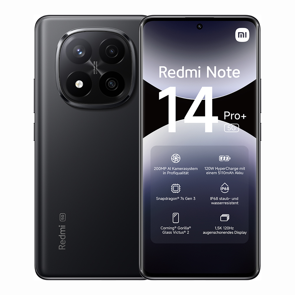 Redmi Note 14 Pro+ 5G 8GB/256GB | Midnight Schwarz